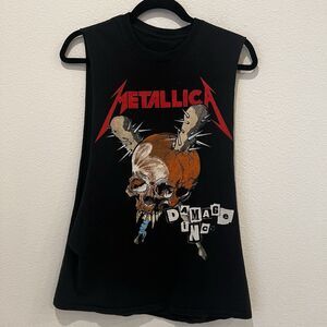 Vtg T-Shirt Metallica Damage Inc Master of Puppets Pushead Muscle Modified